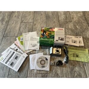 Canon PowerShot A75 3.2MP‎ Digital Camera Silver Y2K READ Video 3X Zoom Digicam